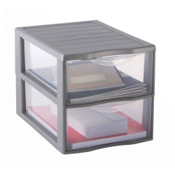 Module de rangement gris et...