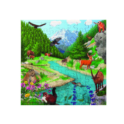 Puzzle bois la montagne 81...