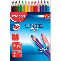 12 crayons de couleur MAXI...