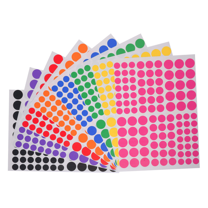 AGIPA Etui de 168 pastilles gommettes rondes 30 mm de couleurs assorties -  Etiquette - LDLC