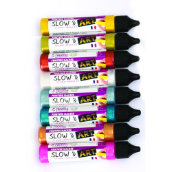 8 crayons peinture 3d slow...