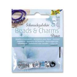 Assortiment 5 charms peace