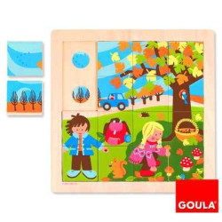 Puzzle 4 saisons automne -...