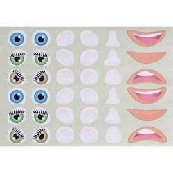 Gommettes yeux bouches nez...