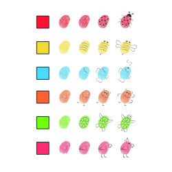 Set 12 mini encreurs 3,5x3,5cm